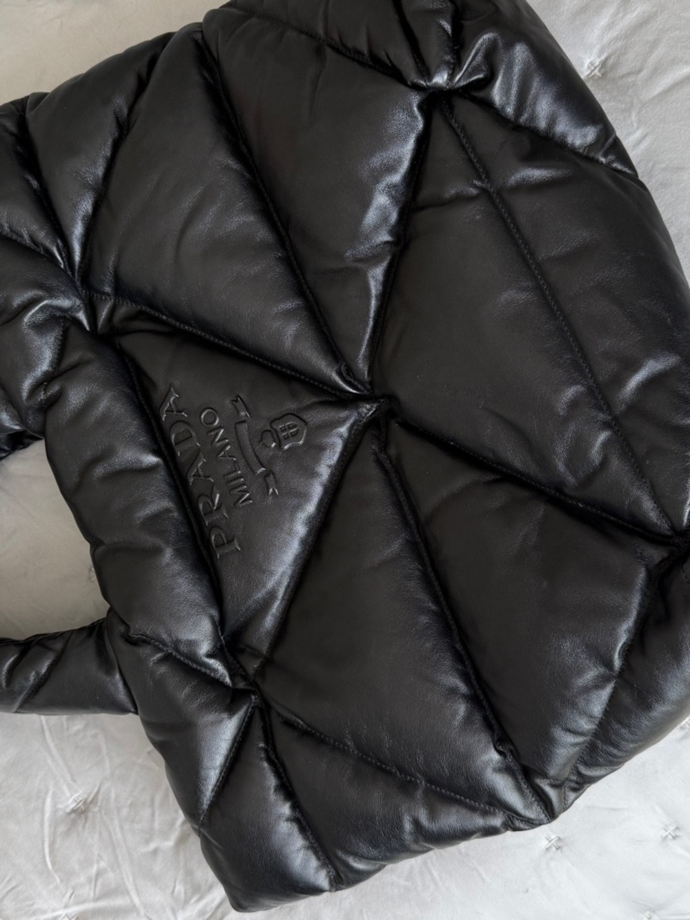 Prada Padette Nappa Leather Tote Bag Black OS - Picture 5 of 13